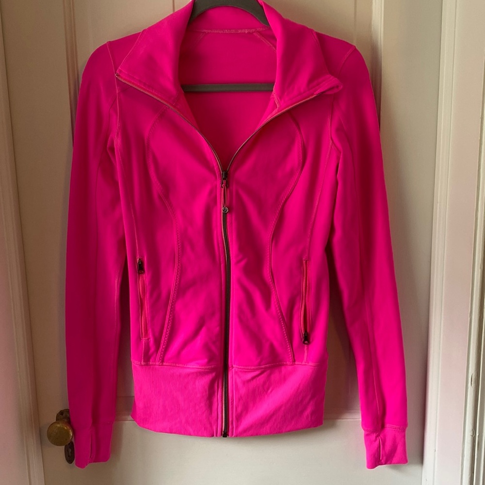Bright pink lululemon jacket!